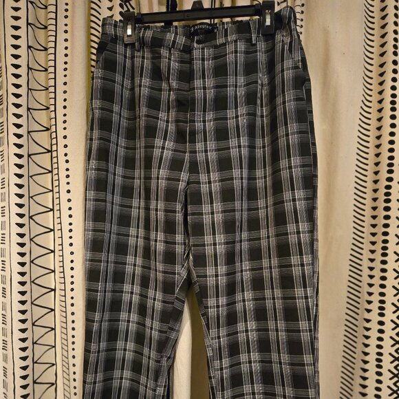 Allegra K Plaid Cropped Trouser - Picture 1 of 10